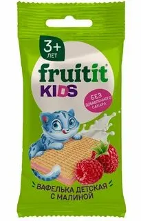 Fruit it kids Таңқурай вафлилері 20 гр. * 30 дана.