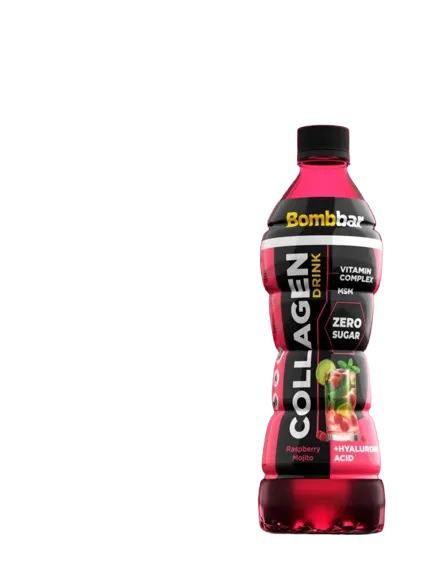 BOMBBAR Напиток с коллагеном МОХИТО малиновый 500мл.