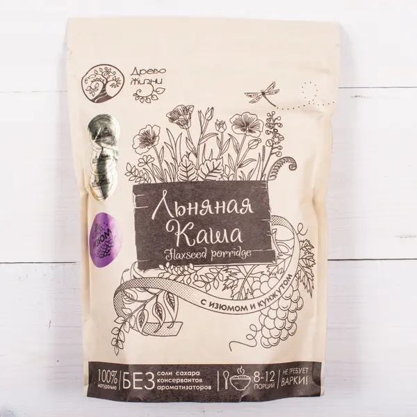 Древо Жизни ЛЬНЯНАЯ КАША с изюмом и кунжутом 400гр.