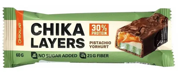 CHIKALAYERS Баточник глазированный ФИСТАШКОВЫЙ ЙОГУРТ 60гр.