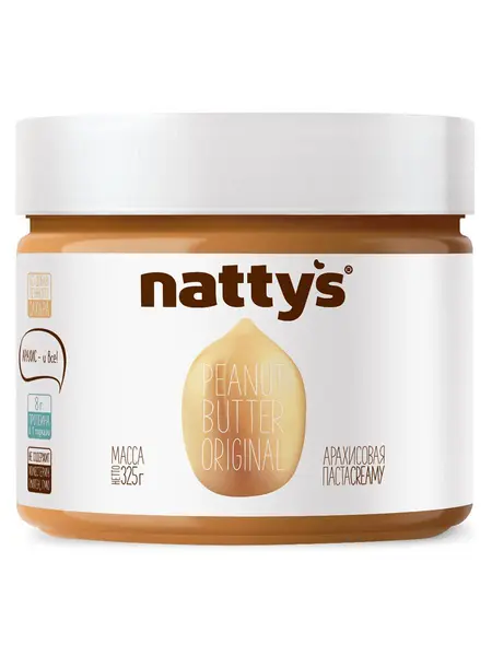 NATTYS Original Паста арахисовая без мёда 325 гр.