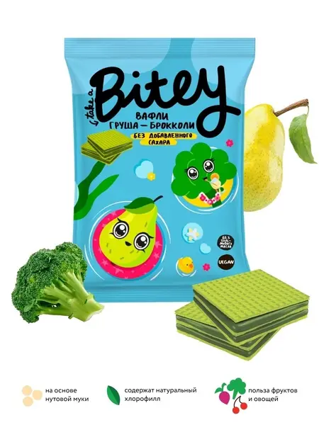Bitey Вафли Груша-Брокколи 35гр.