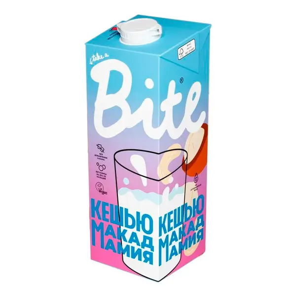 Bite Молоко растительное "Кешью-Макадамия 1 л.