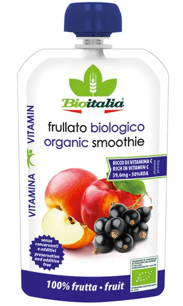 BIOITALIA Смузи из яблока и чёрной смородины 120 гр