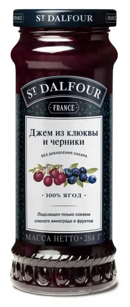 St.Dalfour Джем из клюквы с черникой  284гр