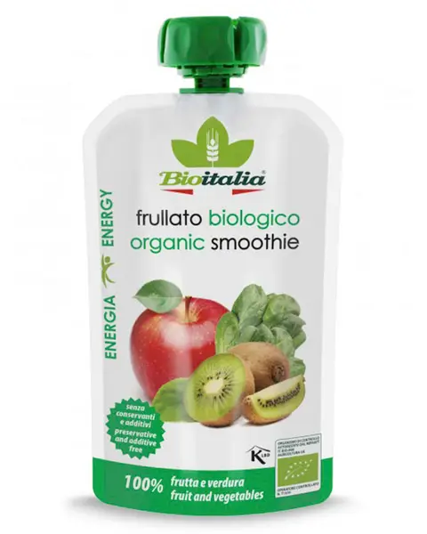 BIOITALIA Смузи из яблока, киви и шпината 120 г