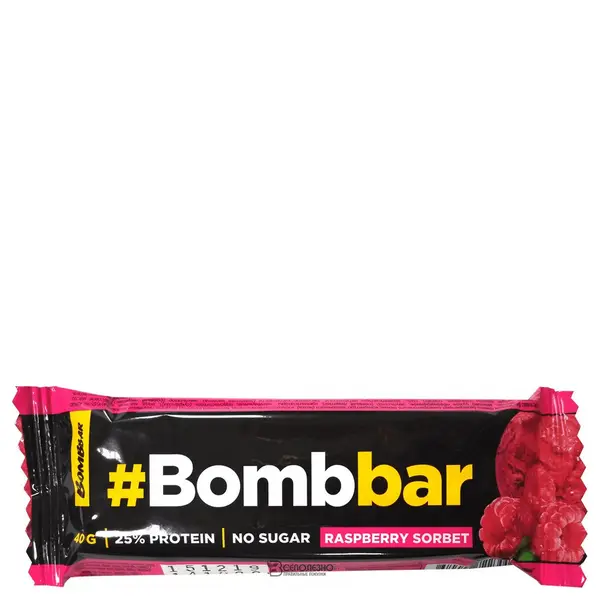 BOMBBAR Батончик глазированный МАЛИНОВЫЙ СОРБЕТ 40г
