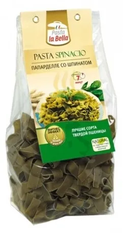 Pasta la Bella Макароны со шпинатом 250гр.