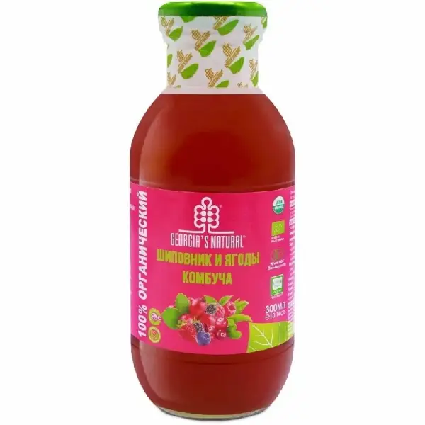 ORGANIC GEORGIAS NATURAL Комбуча из шиповника и ягод 300 мл.