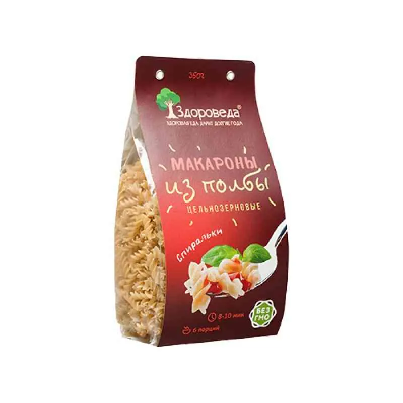 Zdoroveda тұтас дәнді спельта макарон спиралы, 350 г