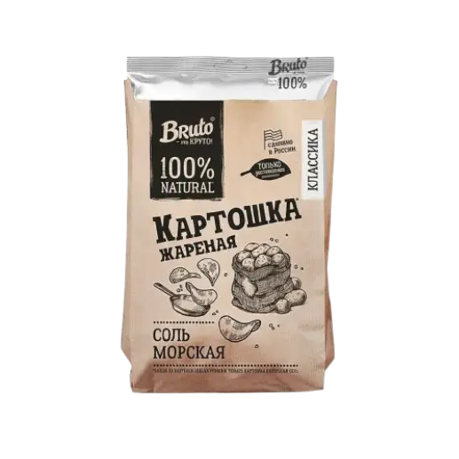 Bruto Kraft Чипсы "Классика соль" 120 гр.
