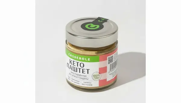 DrFood Casserole Кето-паштет печень говядины банка 200 гр.