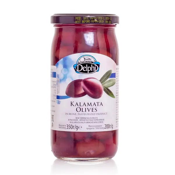 DELPHI Маслины Каламата с/к в рассоле 350гр.