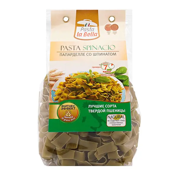Pasta la Bella Макароны со шпинатом 250гр.