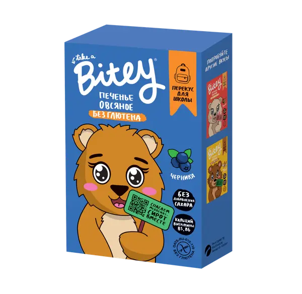 Bitey Печенье овсяное со вкусом Черника 60 гр.