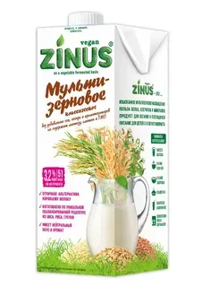 ZINUS молоко овсяное 3,2% 1л.