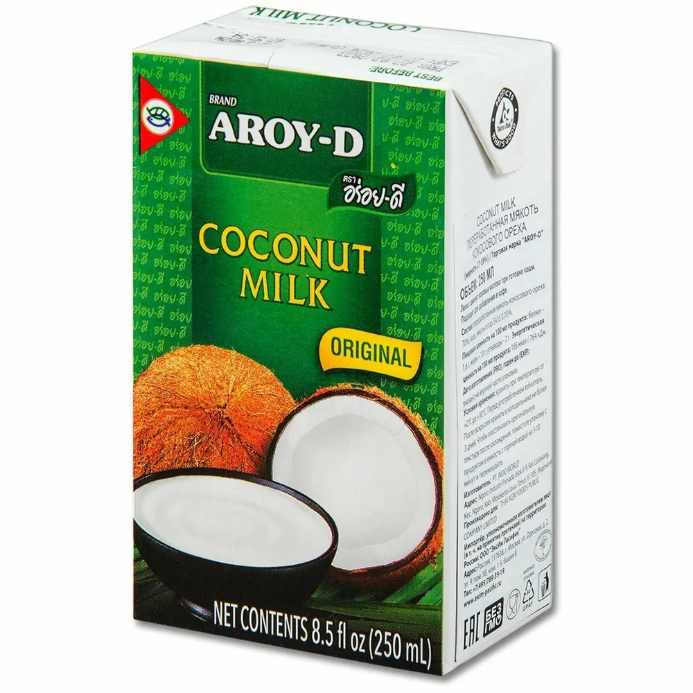 Aroy-d кокос сүті 60% 250мл.