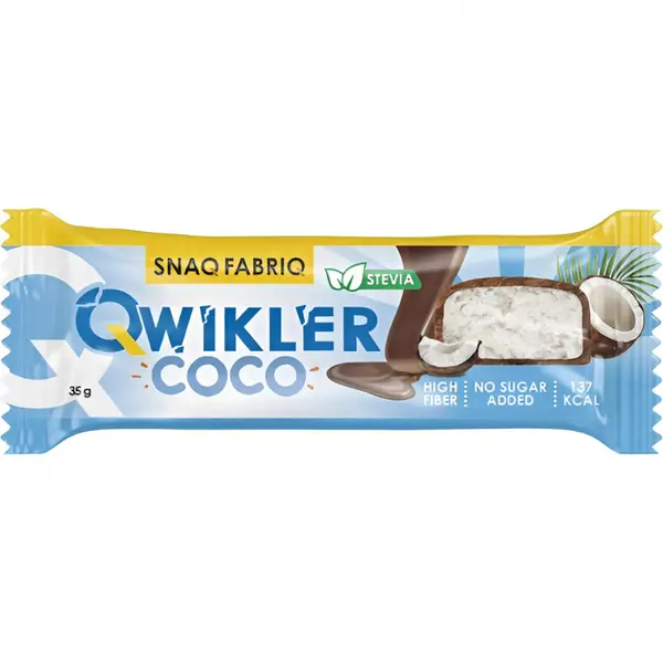 SNAQ FABRIQ Батончик глазированный QWIKLER Кокосовый 35 гр.
