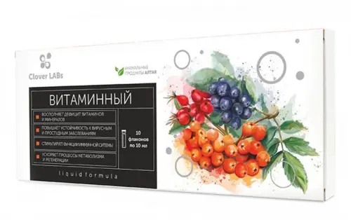 Clover Labs "Витаминный" для восстановления организма 10 флаконов