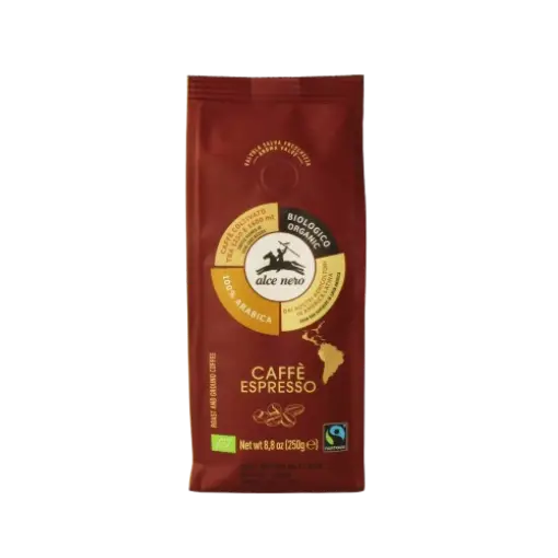 Alce Nero Кофе натуральный жареный молотый ESPRESSO 100% арабика БИО 250 гр.