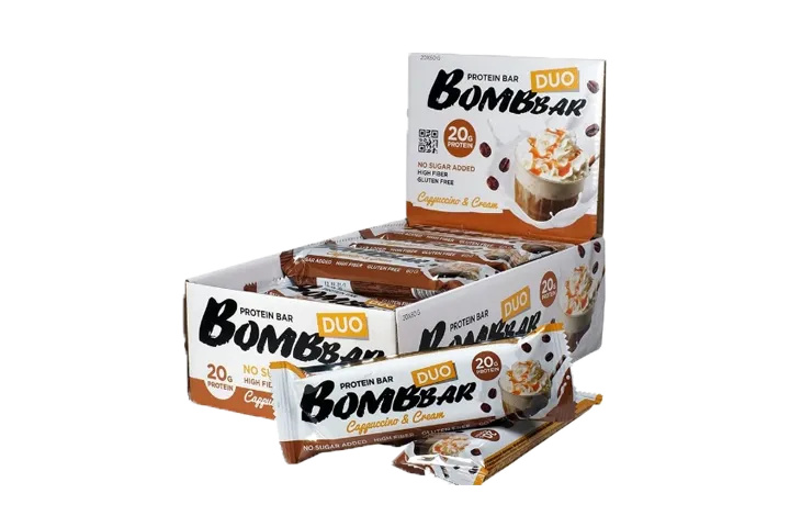 Bombbar DUO Протеиновый батончик КАПУЧИНО 60гр