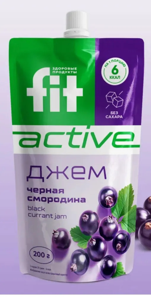 Fit Active Қара қарақат джемі 200 гр.*10 дана