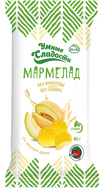 Мармелад «Умные сладости» желейлі-пішінді қауын дәмді 80гр.