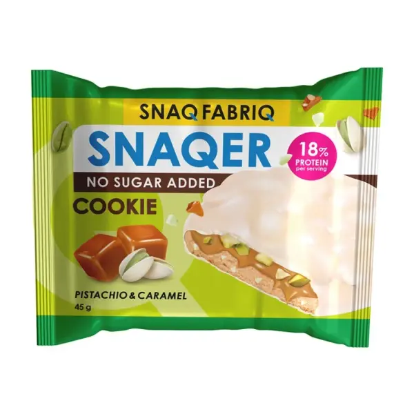 SNAQ FABRIQ Печенье глазированное ФИСТАШКА И КАРАМЕЛЬ 45г
