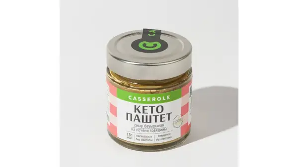 DrFood Casserole Кето-паштет печень говядины банка 200 гр.