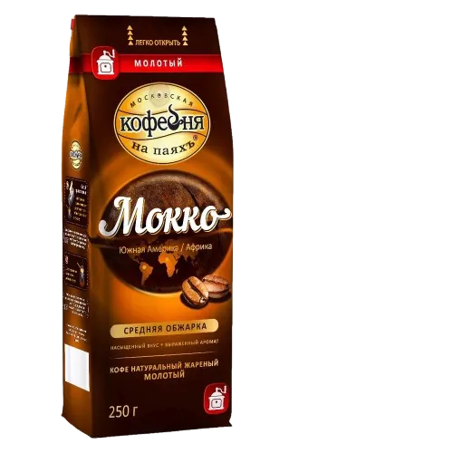 МКП МОККО Кофе натуральный жареный молотый 250 гр.