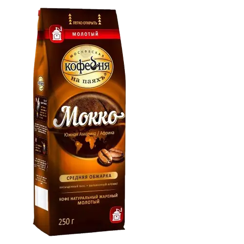 МКП МОККО Кофе натуральный жареный молотый 250 гр.