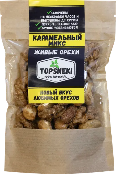 TOPSNEKI Орехи карамельный микс 60гр.