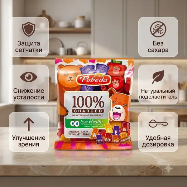 Жевательный мармелад "Здоровые глаза" 75 гр.