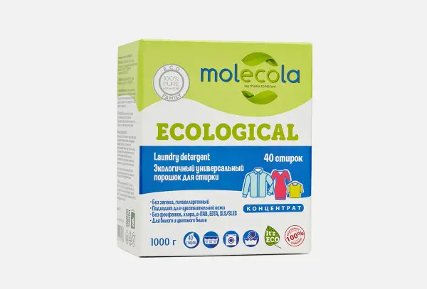 Molecola Экологичный универсальный порошок для стирки концентрат 1 кг.