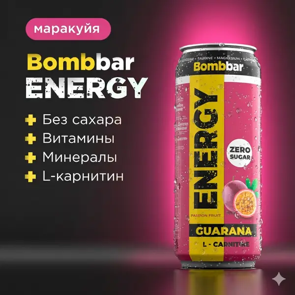 BOMBBAR L-Карнитин напиток Маракуйя 500мл