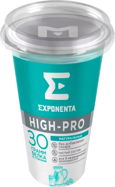 EXPONENTA Напиток кисломолочный ХАЙ-ПРО Натуральный 250 гр.