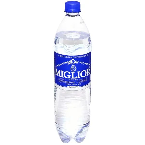 1л пластик с газом вода MIGLIOR
