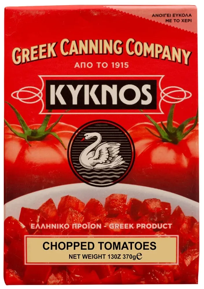 KYKNOS Томаты резаные в собственном соку 370 гр.