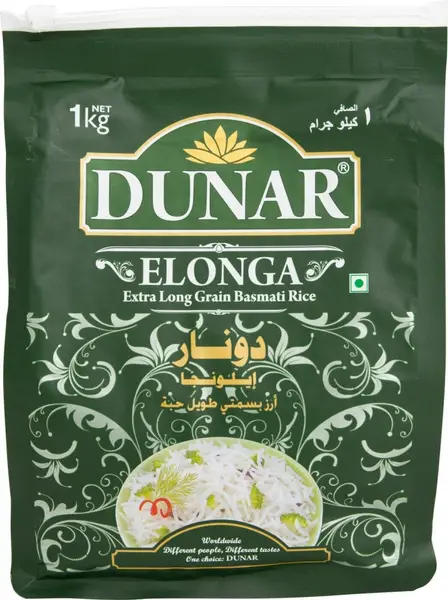 DUNAR Рис басмати Элонга 1 кг.