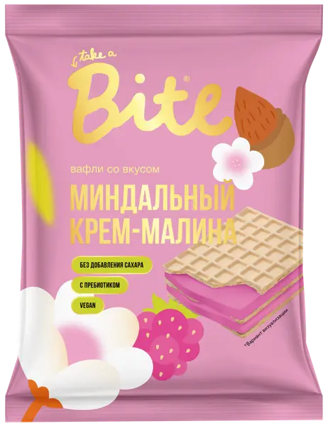 Bite Вафли Малина-Миндальный крем 35гр.