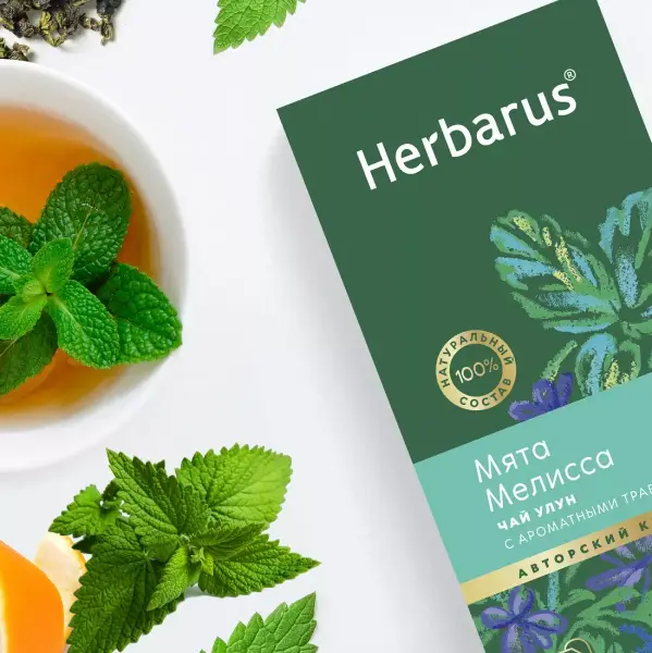 Herbarus  Чай Улун с добавками "Мята и Мелисса" 200 гр.
