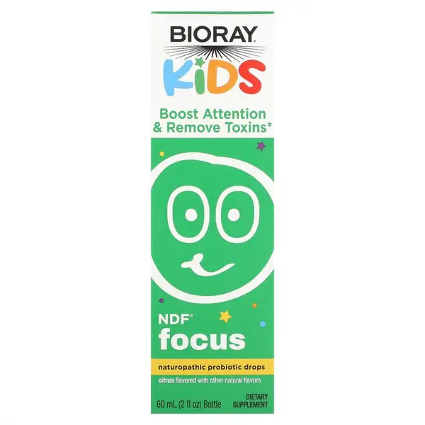 Bioray Kids NDF Focus Liquid 60 мл. (повышение внимания и выведение токсинов, цитрусовый вкус)