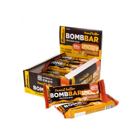 BOMBBAR Батончик глазированный "Арахисовая паста" 70 г