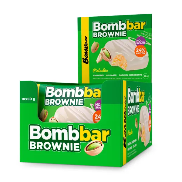 BOMBBAR Печенье глазированное Брауни "Фисташка" 50гр.