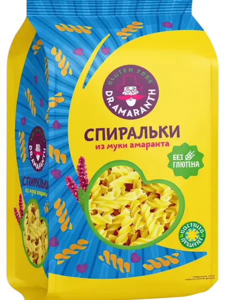 DR.AMARANTH Макароны спиральки 250гр.