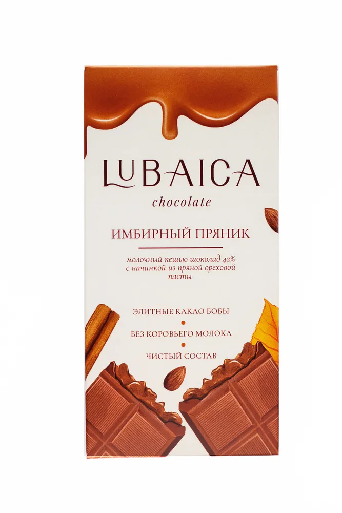 LUBAICA Шоколад с начинкой "Имбирный пряник" 70 гр.