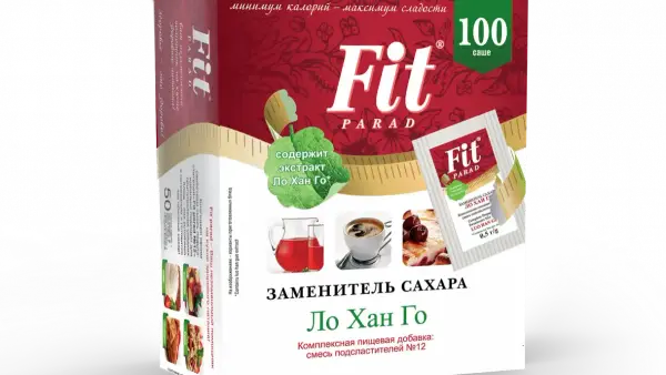 №12 Заменитель сахара  на основе эритрита с экстрактом ло-хан-го (100 саше)