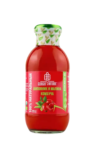 ORGANIC GEORGIAS NATURAL Комбуча из шиповника и малины 300 мл.