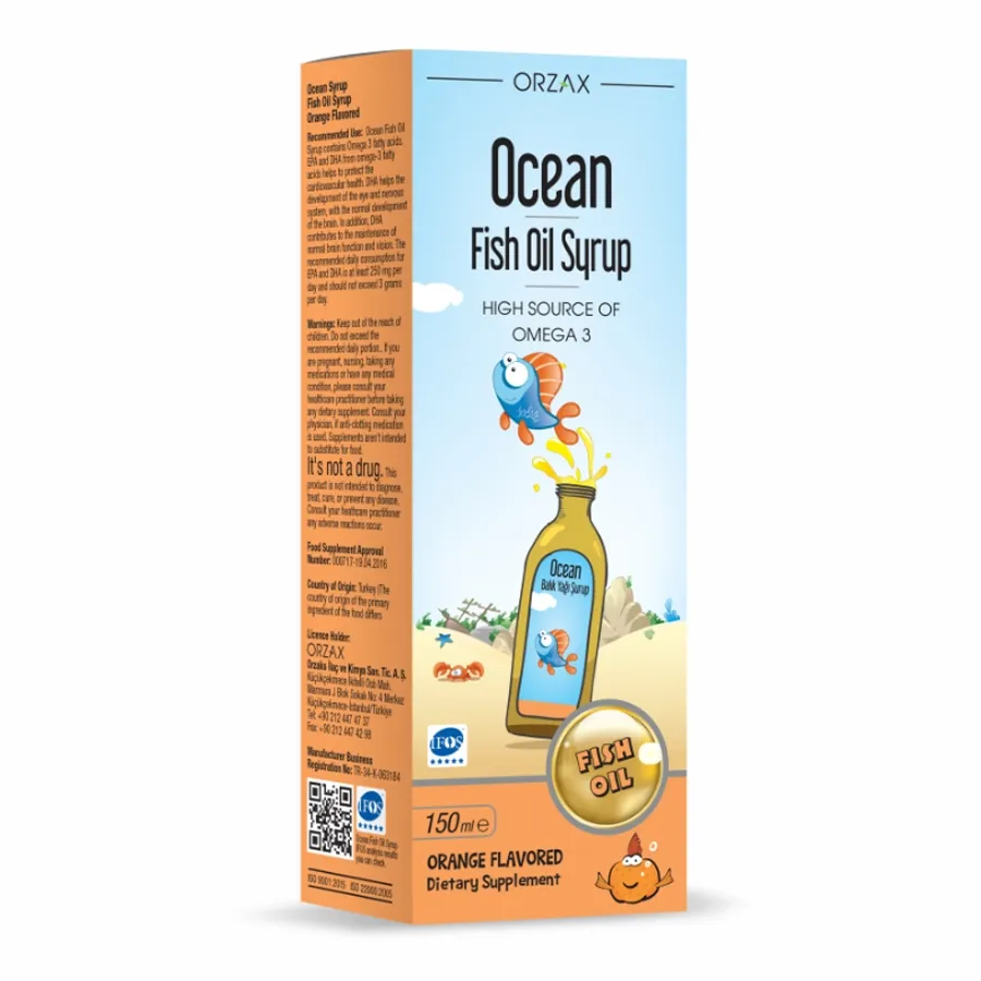 ORZAX OCEAN ОМЕГА-3 Fish Oil Syrop 150 мл.