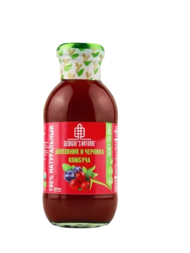 ORGANIC GEORGIAS NATURAL Комбуча из шиповника и черники 300 мл.